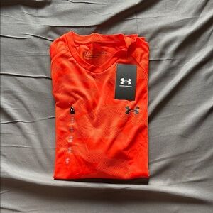 Under Armour Orange Short Sleeve Tee Performance Shirt